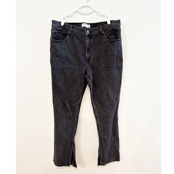 Abercrombie and fitch the skinny high rise Jean black split hem - Picture 4 of 5